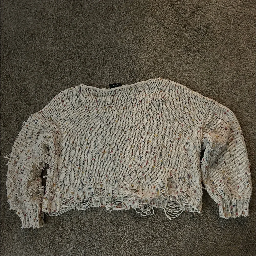 Vici Multicolor Knit Distressed Sweater 175